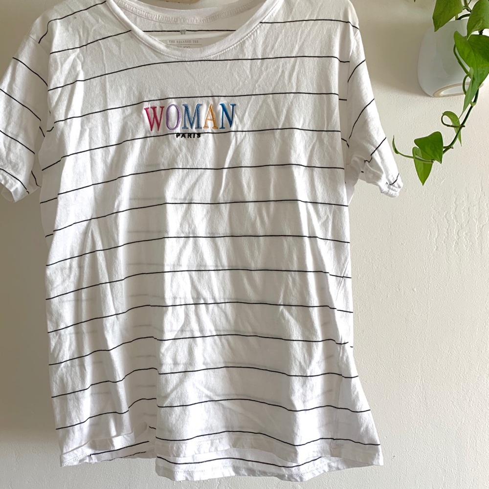 WOMAN rainbow shirt 🌼 girl power